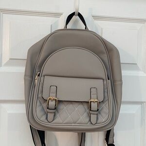 Elegant Gray Women's Small Backpack